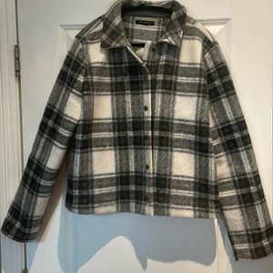 Banana republic women’s green plaid jacket size XL